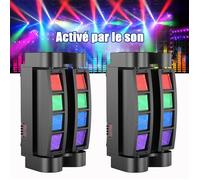 UKing 2PCS 120W DJ Lyre LED RGBW - DMX 4 en 1 Disco Lumière d'araignée Lumière de Scène - Jeux de Lumière DJ Soirée Fête Bar