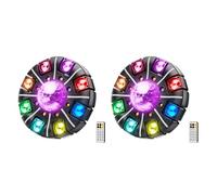 UKing 2PCS 200W Jeux de Lumiere DJ - DJ Lyre LED RGBW Rotation 8 Bras - Laser & Stroboscopique Avec Trépied et Télécommande