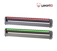UKing 2PCS 24X20W RGBW DMX512 Barre Lumineuse Wallwasher 24 LED Rotation 150°- Effet arc-en-ciel Jeux de Lumiere DJ pour Fête