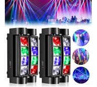 UKing 2PCS 96W DJ Lyre LED RGBW - DMX 4 en 1 Disco Lumière d'araignée Lumière de Scène - Jeux de Lumière DJ Soirée Fête Bar