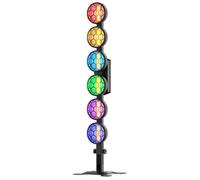 UKing 350W Par LED COB Linéaire Rétro - Projecteur 6 LED COB Avec 168 RGB LED DMX512 - Jeux de Lumiere DJ pour DJ Bar Fête