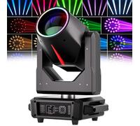 U'King 380W DJ LYRE LED RGBW - Lumière de Scène Zoom Beam Wash Gobo 8+18 Prisme - Effet arc-en-ciel Jeux de Lumiere DJ