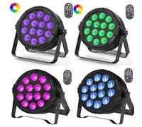 UKING - 4 PCS 84W Lumiere Par LED, 14 RGB Projecteur Jeu de Lumière Scene avec Télécommande et, Éclairage de Scène Disco