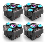 UKing 4PCS 220W Jeux de Lumiere DJ - DJ Lyre LED RGBW Rotation - Lumière Laser & Stroboscopique - Son Activé & Télécommande