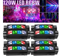 UKing 4PCS 8X15W DJ Lyre LED RGBW - DMX 4 en 1 Disco Lumière d'araignée Lumière de Scène - Jeux de Lumière DJ Soirée Fête Bar
