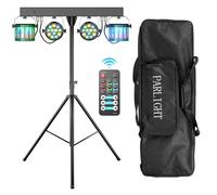 UKing 60 W Ensemble de Jeux de Lumiere DJ - RGBW DMX Lumière DJ avec Support et Sac Lumière de Scène Stroboscopique