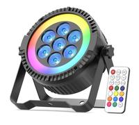 UKING 7 LED Par Lampe, Lumière de Scène RGB, Lyre Éclairage Disco DJ Contrôle Multiple pour Bar, KTV, Fête