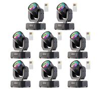 UKing 80W Lyre 6 LED - Lumière de Scène Beam Wash Gobo DMX 4 en 1 avec Télécommande - Jeux de Lumiere DJ PACK DE 8