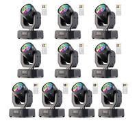 UKing 80W Lyre 6 LED - Lumière de Scène Beam Wash Gobo DMX 4 en 1 avec Télécommande - Jeux de Lumiere DJ PACK DE 10