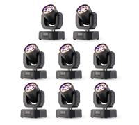 UKing 80W Lyre 6 LED RGBW - Lumière de Scène Beam Wash DMX 4 en 1 avec Télécommande - Jeux de Lumiere DJ PACK DE 8