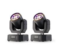 UKing 80W Lyre 6 LED RGBW - Lumière de Scène Beam Wash DMX 4 en 1 avec Télécommande - Jeux de Lumiere DJ PACK DE 2