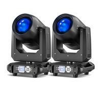 U'king DJ Lyre 150W - Lumières de scène à prisme à 18 facettes - 14 GOBO et 14 effets de couleurs et effet demi-couleur - Pack de 2