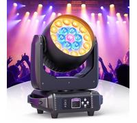 UKing DJ Lyre LED RGBW DMX512 - 19x20W Lumière de Scène Zoom Beam Wash Écran LCD - Jeux de Lumiere DJ Pour Disco Fête