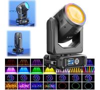 UKING Jeux de Lumiere- 1PCS - 250W Lyre LED RGBW DMX Gobo Beam+ étui, prisme, gobos, couleurs, DMX, DJ, spectacle