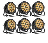 UKING - Lampes de scène - RGBW 200 W- Projecteur LED Par DMX 4 en 1 , mélange infini et effet arc-en-ciel- PACK DE 6