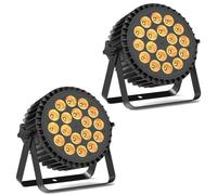 UKING - Lampes de scène - RGBW 200 W- Projecteur LED Par DMX 4 en 1 , mélange infini et effet arc-en-ciel- PACK DE 2