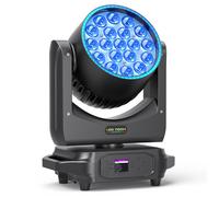 U'king Lumières de Scène Lyre - 19 RGBW LED Spotlights Focusage DMX512 - Avec ouverture Parfaits pour DJ KTV Bars Disco