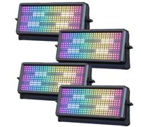 UKING - Projecteur mural LED RGBW 4 en 1 100 W avec stroboscope DMX512 (10 canaux) - Lumières de scène - PACK DE 4