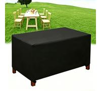 UKIXOM Housse Salon de Jardin Exterieur, 240x190x90cm/LxWxH Noir 420D Rectangulaire Housse de Protection pour Mobilier, pour Ensembles de Table et de Canapé avec Corde et Boucle Verrouillage