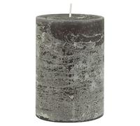 ukiyo Bougie pilier rustique - Hauteur : 10 cm - Diamètre : 7 cm - Différentes couleurs - Durée de combustion : 35 heures - Décoration de Noël - Couleur : gris foncé
