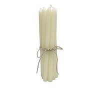 ukiyo Lot de 12 bougies à tige fines, hauteur : 20 cm, diamètre : 1,3 cm, différentes couleurs, durée de combustion : 2,5 heures, pour l'Avent, Noël, couleur : crème