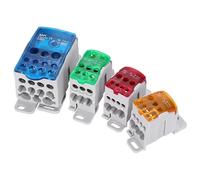 UKK80A - bornier sur Rail DIN 690V, boîte de jonction divisée, une boîte de Distribution en plusieurs sorties, connecteur de fil électrique à courant élevé Red