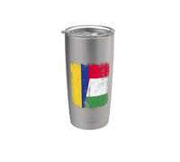 Ukraine Italie Demi-drapeau Fière fière ukrainienne italienne Fierté Gobelet isotherme en acier inoxydable double paroi