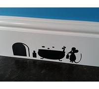 uksellingsuppliers Sticker mural en vinyle pour plinthe Motif trou de souris