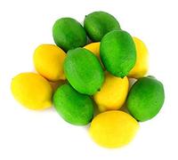 Ulalaza 12 Pcs Faux Citron Fruits Artificiels Modèle Réaliste Jaune et Vert Citron Maison Maison Cuisine Parti Décoration Bureau Ornement