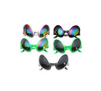 Ulalaza 5PCS Party Lunettes de soleil Hawaiian Lunettes drôles pour l'été Luau Party Supplies Fun Summer Tropical Fancy Dress Props Kids Party Favors Beach Themed Party Supplies Décoration