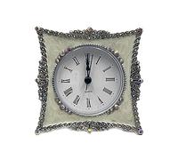 Ulalaza Accueil Vintage Horloge de Table Silencieuse Fusion Horloge Surréalisme Dripping Horloge Rustique Métal Chiffres Romains Étagère pour La Maison Cuisine Bureau Table