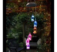 Ulalaza Carillon Solaire extérieur LED à Changement de Couleur Lumières solaires Décor Romantique pour la Maison de Jardin Patio