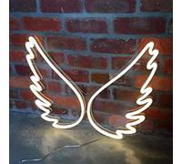 Ulalaza Enseigne Lumineuse au néon LED Aile d'ange veilleuses fonctionnant par USB Signe de chapiteau décoratif Bar Pub Magasin Club Garage décor de fête à la Maison