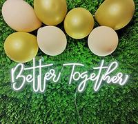 Ulalaza LED Enseigne Au Néon Better Together Night Light pour La Maison Chambre Salon Art Décoration Fête De Mariage Anniversaire Anniversaire avec USB 5v
