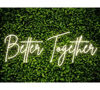 Ulalaza LED Enseigne Au Néon Better Together Night Light pour La Maison Chambre Salon Art Décoration Fête De Mariage Anniversaire Anniversaire avec USB 5v