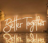 Ulalaza LED Enseigne Au Néon Better Together Night Light pour La Maison Chambre Salon Art Décoration Fête De Mariage Anniversaire Anniversaire avec USB 5v