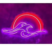 Ulalaza Lumières décoratives LED, Interface USB, montagnes, lever du soleil, coucher de soleil, enseignes au néon, décoration murale, Art de noël, luminosité réglable 40x38cm