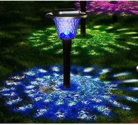 Ulalaza Lumières solaires de jardin multicolores changeantes LED lumière de piquet de fleur paysage décoratif pelouse cour lumière extérieure 120 * 120 * 425mm/5 * 5 * 17 pouces
