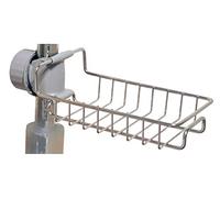 Ulalaza Porte-éponge de Cuisine en Acier Inoxydable évier Caddy Organisateur Brosse à Savon Vaisselle Liquide égouttoir Robinet Support de Rangement