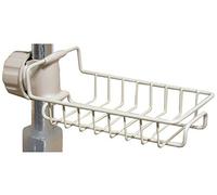 Ulalaza Porte-éponge de Cuisine en Acier Inoxydable évier Caddy Organisateur Brosse à Savon Vaisselle Liquide égouttoir Robinet Support de Rangement