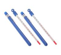 ULDIGI 2 Ensembles Thermomètre de Cuisson et à Vin en Verre et Plastique Bleu avec Affichage Facile à Lire, Surveillance Précise, -40 à 50 Celsius, pour Cuisine et Table à Manger
