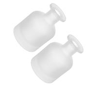 ULDIGI 2 Pièces Flacon Diffuseur Cylindrique en Verre Blanc 150ml Bâtonnets Diffuseurs pour Parfum D'ambiance, Léger et Facile à Nettoyer, Maison Voiture