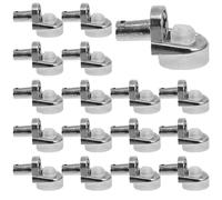 ULDIGI 20Pcs Clips Pour Étagères Supports Pour Étagères De Placard De Bibliothèque Chevilles Pour Vitrine Salle De Bain Alliage De Zinc Argent