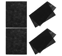 ULDIGI 4 Feuilles Filtre à Air de Climatisation en Fibre de Charbon Actif, Noir, Léger, Capture les Particules Fines, pour Ventilation et Entrée D'air de Ventilateur, Usage Individuel