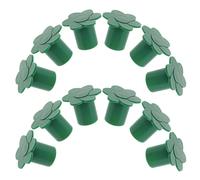ULDIGI 40 Pièces Capuchons en Plastique Vert Résistant aux UV pour Bâtons de Bambou, Décoratifs et Protecteurs pour Fêtes en Plein Air et Espaces Verts Publics