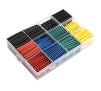 ULDIGI 530PCS Kit Gaine Thermorétractable Isolante 2:1 Polyéthylène Réticulé Protection Électrique Étanche pour Fils et Câbles Usage Domestique Couleur Aléatoire