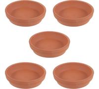 ULDIGI 5pièces Soucoupes Terre Cuite pour Pots de Fleurs Égouttoir Réutilisable pour Plantes Intérieur et Extérieur Plateau Collecteur Eau et Support Pratique