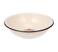 ULDIGI Bol à mélanger en émail beige 18 cm avec grande capacité, bassine pour lavage et conservation de légumes et pâte en cuisine