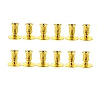 ULDIGI Bougeoirs Électroniques Style Rétro Créatif en Plastique Doré Lot de 12 Support Décoratif pour Bougie Pilier, pour Mariages Romantiques et Fêtes