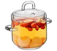 ULDIGI Cocotte Verre Résistante Chaleur Bocal à Ragoût pour Cuisson au Bain-marie pour Œufs Brouillés Lait Caillé Soupe Blanche et Tisanes